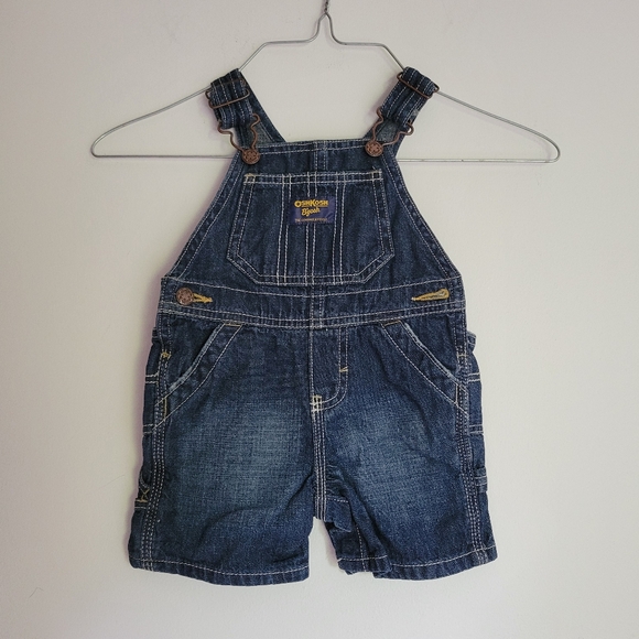 Denim Overall Shorts for Kids, Size: 6-9 Months - Picture 2 of 11
